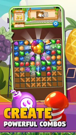 Download Sweet Fruit Match Puzzle Blast Gratis – Game Puzzle Seru - Screenshot 2