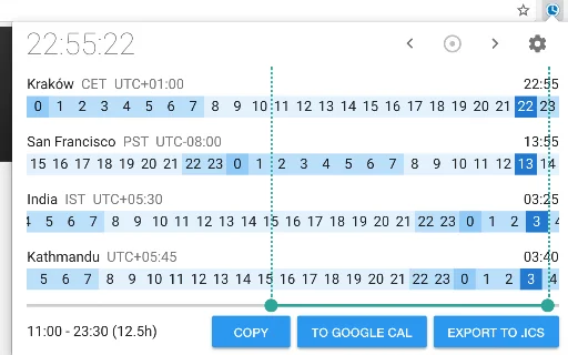 Unduh Worldtime Extension: Cek Zona Waktu Global dengan Mudah - Screenshot 2
