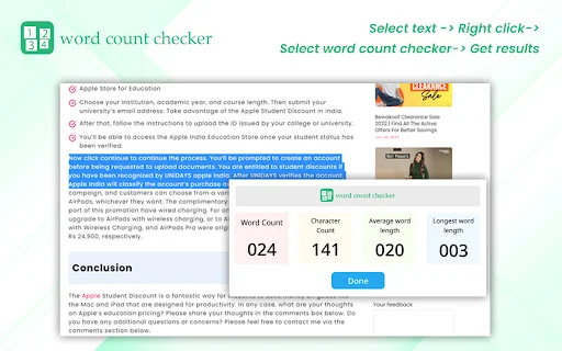 Word Counter Chrome – Alat Hitung Kata & Karakter Gratis - Screenshot 2