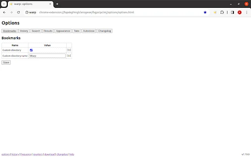 Download Warp Terbaru – Buka Bookmark Chrome Tanpa Mouse - Screenshot 2