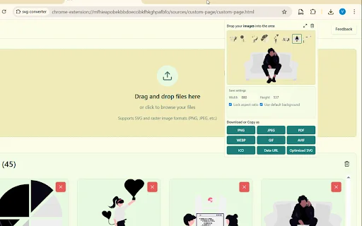 SVG Converter: Ubah SVG ke PNG dan PDF Gratis di Chrome - Screenshot 2