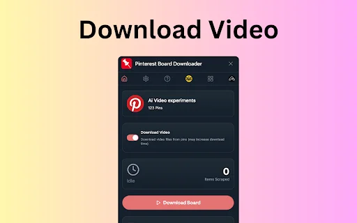 Pinterest Board Bulk Downloader: Unduh Pins & Video Pinterest - Screenshot 3