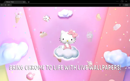 Download Pink Hello Kitty Live Wallpaper – Tema Kawaii Gratis - Screenshot 1