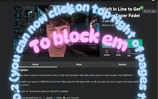 Roblox Game Blocker Terbaru – Sembunyikan Game Spam di Roblox - Screenshot 4
