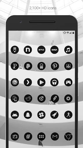Download Dark Void – Black Circle Icons Terbaru – Kustomisasi HP - Screenshot 2