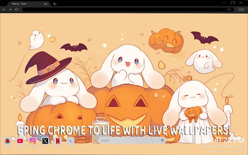 Download Halloween Cinnamoroll Live Wallpaper Gratis - Screenshot 2