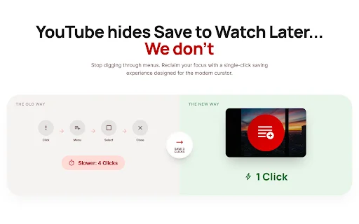 Watch Later Button: Simpan Video YouTube dengan Sekali Klik - Screenshot 1