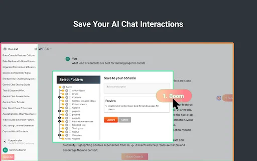 BoomConsole: Kelola Chat AI, Kontak, dan Web dengan Mudah - Screenshot 1