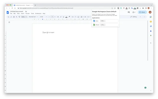 Download Default Zoom for Google Workspace – Atur Zoom Otomatis - Screenshot 1