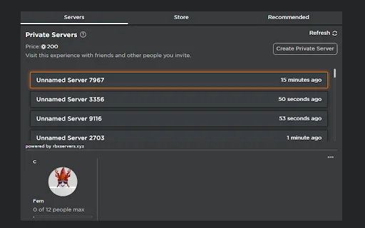 Download FreeServer Terbaru – Akses Private Server Roblox Gratis - Screenshot 1