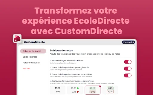 Download CustomDirecte Terbaru – Personalisasi EcoleDirecte - Screenshot 1