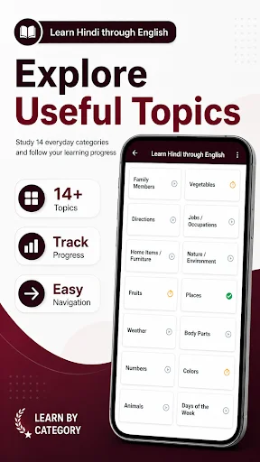 Download Learn Hindi through English – Belajar Bahasa Cepat - Screenshot 2