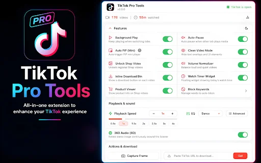 TikTok Pro Tools: Optimalkan Pengalaman TikTok Anda di Browser - Screenshot 2
