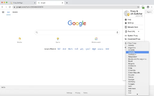 Proxy & User-Agent Switcher Chrome – Ubah IP & Perangkat - Screenshot 3