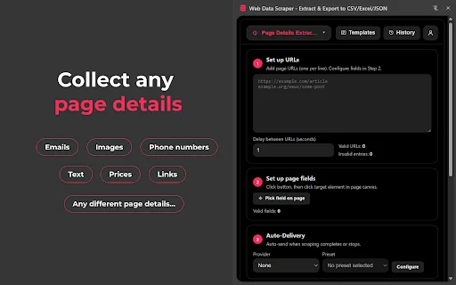 Web Data Scraper: Ekstrak Data Website ke Excel & CSV Mudah - Screenshot 3