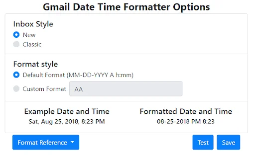 Download Gmail Date Time Formatter – Ubah Format Waktu Gmail - Screenshot 1