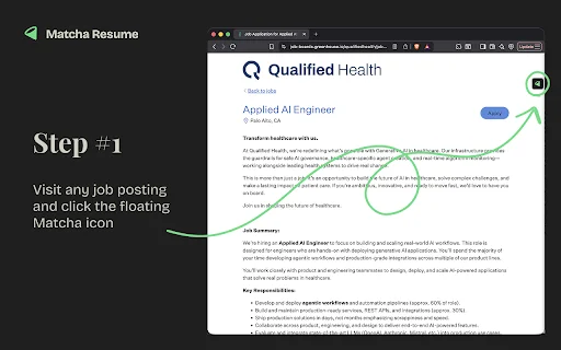 Matcha Resume: Buat CV ATS Friendly & Custom Otomatis - Screenshot 1