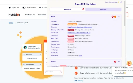 Smart SEO Highlighter: Ekstensi SEO Chrome Terbaik & Gratis - Screenshot 1
