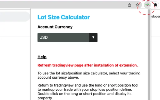 Lot Size Calculator TradingView – Hitung Lot Forex Otomatis - Screenshot 3