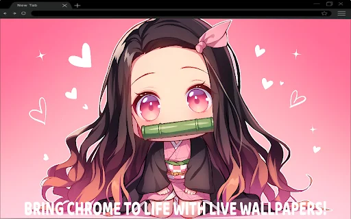 Download Chibi Nezuko Kamado Live Wallpaper – Tema Anime Lucu - Screenshot 1
