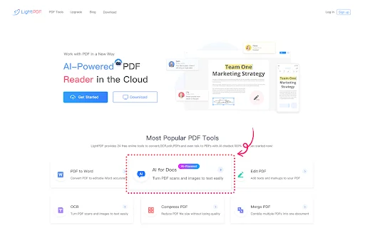LightPDF: AI Chat & Ringkasan PDF Terbaik – Unduh Gratis - Screenshot 1