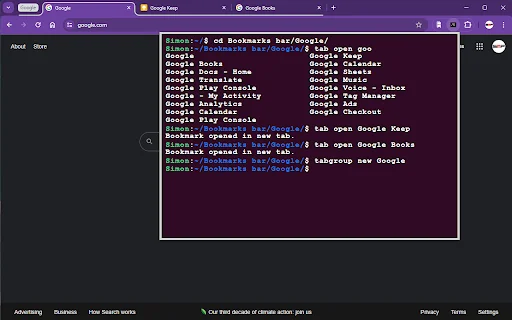 Chrome Terminal: Kelola Tab & Bookmark dengan Command Line - Screenshot 1