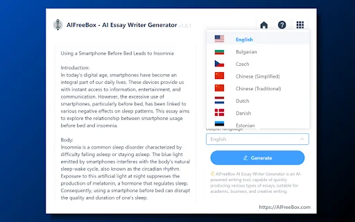 Free AI Essay Generator AIFreeBox – Buat Esai Cepat & Gratis - Screenshot 3