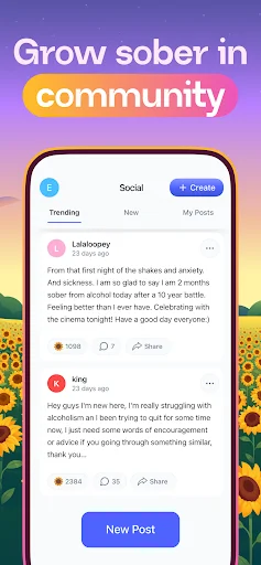 Download Sober Day Counter – Sunflower Terbaru – Berhenti Kecanduan - Screenshot 4