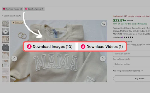 Unduh Video & Gambar Etsy – Simpan Media Etsy dengan Mudah - Screenshot 1