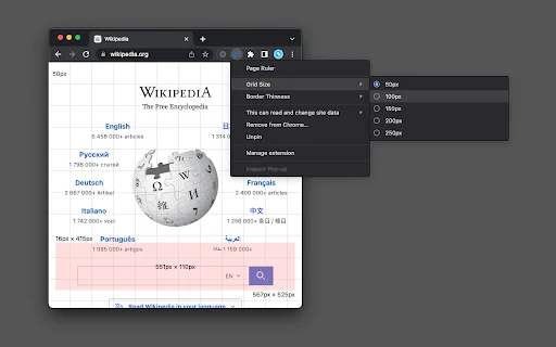Download Page Grid Ruler Terbaru – Ukur Piksel Web Gratis - Screenshot 1