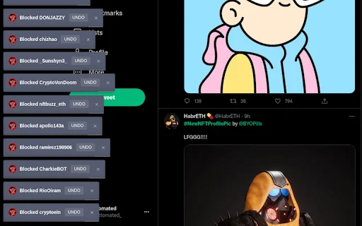 Download NoFT Terbaru – Blokir Otomatis NFT Avatar di Twitter - Screenshot 1