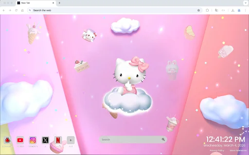 Download Pink Hello Kitty Live Wallpaper – Tema Kawaii Gratis - Screenshot 3