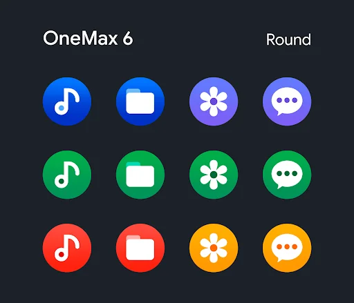 Download OneMax 6 Icon Pack Terbaru – Ikon Bulat Estetik Gratis - Screenshot 3