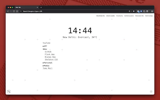Minimal New Tab: Halaman Tab Baru Estetik & Cepat untuk Chrome - Screenshot 2