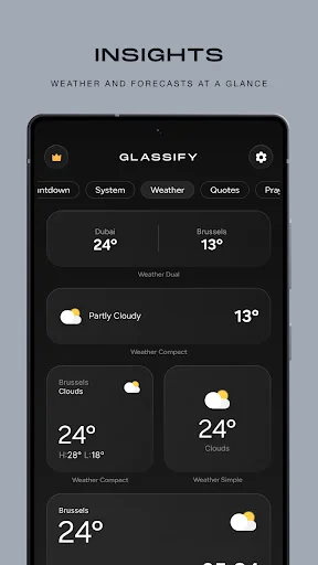 Download Glassify – Widgets & Themes Terbaru – Kustomisasi Gratis - Screenshot 6