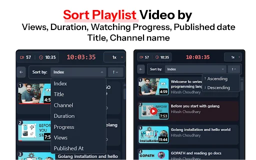 YouTube Playlist Guru: Atur, Cari, & Lacak Playlist YouTube Anda - Screenshot 3