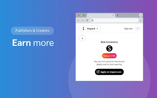 Unduh impact.com untuk Chrome – Buat Link Afiliasi Lebih Cepat - Screenshot 3