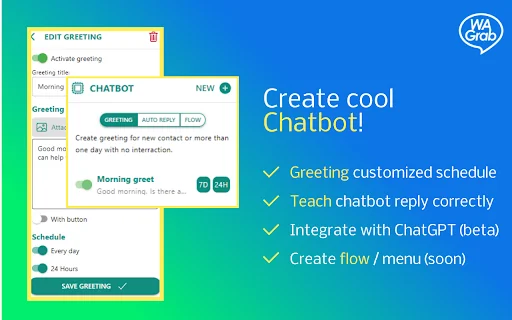 Download WAGrab Terbaru – Alat Marketing WhatsApp & Chatbot AI - Screenshot 2