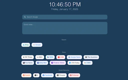 Awesome New Tab: Kustomisasi Halaman Tab Baru Anda Gratis - Screenshot 1