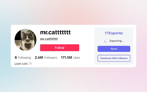 Unduh TTExporter Terbaru – Ekspor Followers TikTok ke Excel Gratis - Screenshot 2