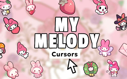 Kursor My Melody Chrome – Ubah Kursor Lucu & Kawaii - Screenshot 1