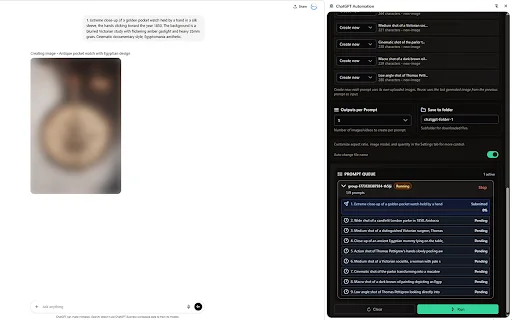 ChatGPT Automation: Auto ChatGPT Batch & Unduh Otomatis - Screenshot 2