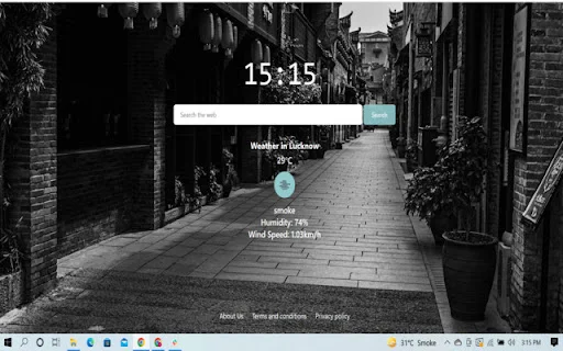 Download Weather New Tab Terbaru – Cek Cuaca & Waktu Gratis - Screenshot 1