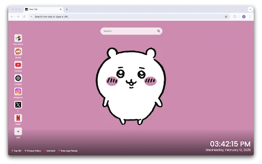 Download Chiikawa Wallpaper New Tab – Tema HD Paling Lucu - Screenshot 1