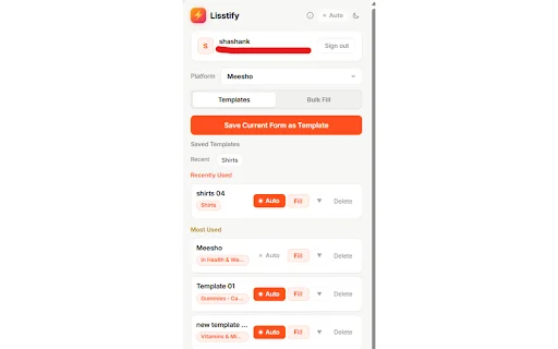 Download Lisstify Terbaru – Autofill Template Meesho Gratis - Screenshot 1
