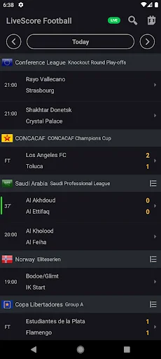Download LiveScore Football Terbaru – Update Skor & Statistik - Screenshot 1