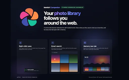 Immich Companion: Simpan Gambar & Kelola Galeri di Browser - Screenshot 1