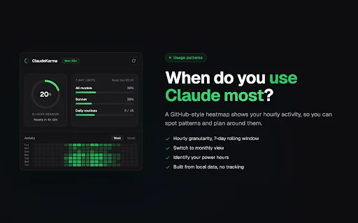 Download ClaudeKarma: Pantau Limit Claude AI Anda Secara Real-Time - Screenshot 4