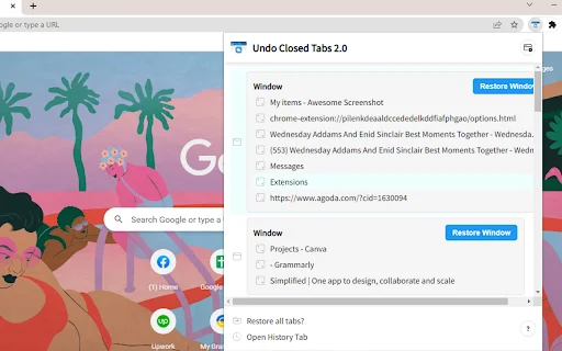 Undo Closed Tabs 2.0: Kembalikan Tab yang Tertutup dengan Cepat - Screenshot 2