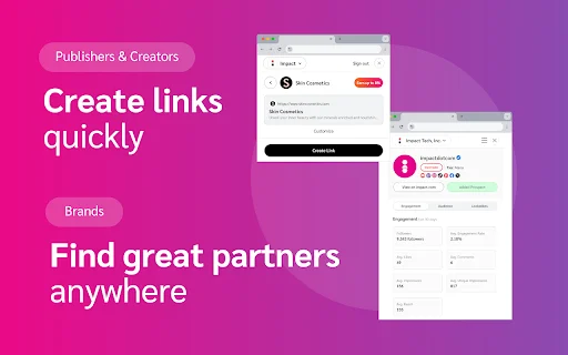 Unduh impact.com untuk Chrome – Buat Link Afiliasi Lebih Cepat - Screenshot 1